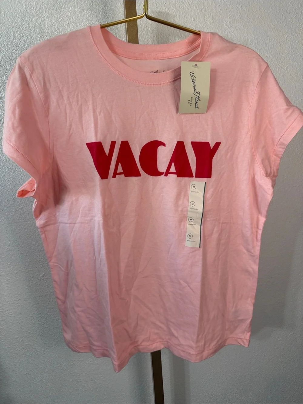 Vacay Pink Graphic Tee- medium- NWT